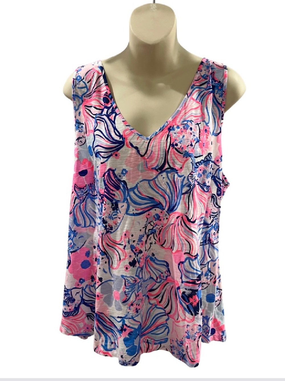 Lilly Pulitzer blue and pink tank XL